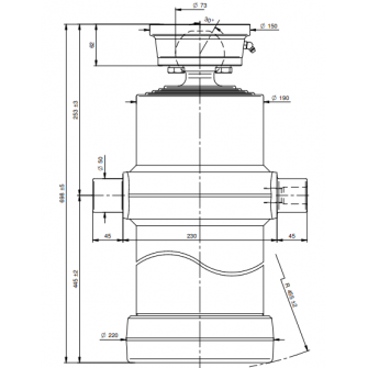 Teleskopski cilinder 4 stopnje 25 ton 1920 mm s kroglo 4048S
